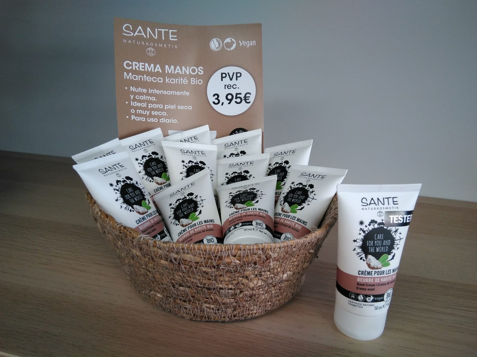 Crema de mans amb menteca Kartité.